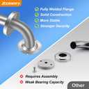 Handicap Grab Bars, 2 Pack 18 Inch Shower Grab Bar for Seniors, 304 Stainless Steel ADA Grab Bars for Bathtubs and Showers, Toilet, Safety Shower Handles for Elderly, Disabled (Brushed Nickel Knurled)