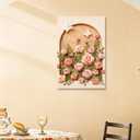 Pink Rose Floral Canvas Wall Art Prints Aesthetic Flower Wall Decor Prints