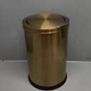 2.6 Gallon Gold Bathroom Trash can with lid,Small Office Garbage can Wastebasket bin for Bedroom,Living Room,Kitchen (Gold)