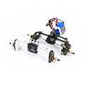 RCAWD Alloy TRX4M Portal Axle with Diff Locker Spool, Steering Servo and Center Drive Shaft Set for 1/18 TRX4M Front Rear Portal Axle Upgrades Part Silver