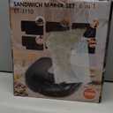 12 Walnut Cookie Maker, Non Stick Double Sided Walnut Cookie, Electric Maker Mold Maker Mini Nut Waffle Bread Machine Sandwich Iron,Toaster Baking