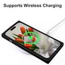 Compatible with iPhone 15 Pro Max Case Rectangle for Women Men, Soft TPU Shockproof Full Lens Protection, Works with Magnetic Wireless Charging Cover Phone Case for iPhone 15 Pro Max Black