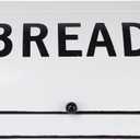 NIKKY HOME Extra Large Space Saving Metal Bread Box for Kitchen Countertop - Holds 2 Loaves - Farmhouse Breadbox Bread Bin Storage Container Holder High Capacity, Vintage White