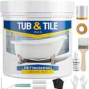 Tub and Tile Paint Refinishing Kit, 35oz Bathtub Paint Kit with Tools, White Tub Paint for Bathtub, Shower, Kitchen Countertop, Porcelain, Easy to Cover & Low Odor, 50-55sq.ft