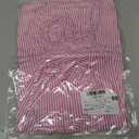 Avanova Women Tie Front Tank Tops Striped Peplum Blouse Pink, Large