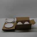 Famiware Eden Plates and Bowls Sets, Stoneware Dinnerware Sets with Gold Trim, 12 Pieces Dishes Set for 4 - Chip and Scratch Resistant, Microwave and Dishwasher Safe, White Floral