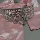 Long Satin Gloves and Crystal Tiara Crown for Bride,1920s Opera Gloves Wedding Accessories Party Decorations (Pink - Style B)