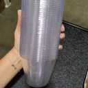 Turbo Bee 50 Pack 9 oz Clear Plastic Cups, Drinking Cups Disposable, Punch Plastic Party Cup for Juice, Iced Coffee and Cold Beverage 