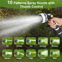 Retractable Garden Hose Reel, 1/2 x 60 ft Portable Hose Reel with 10 Patterns Spray Nozzle, Heavy Duty, Leakproof, Durable & Compact Design for Garden Watering, Car Washing, Pet