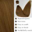 Bohemian Golden Brown Boho Braiding Hair Pre Stretched Hypoallergenic Curly Deep Wave Synthetic Knotless EZ Braid Fulani Braids