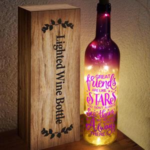 Christmas Gifts for Women - Best Christmas Gifts 2025 - Wine Bottle Lights with Cork - Light Up Lamp Decor for Home Decorations - Birthday Friendship Unique Gift for Womens Men Girls Boys Adults (Purple)