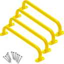 Dunzy 4 Pcs 13 Inch Playground Handles Metal Safety Handles Indoor Outdoor Playset Grab Accessories for Swing Set Playhouse Treehouse Kids Climbing Frame (Yellow)