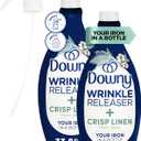Downy Wrinkle Releaser Spray, All In One Formula, Removes Wrinkles, Static and Odor Eliminator, Crisp Linen Scent, 33.8 Fl Oz, Pack of 2 
