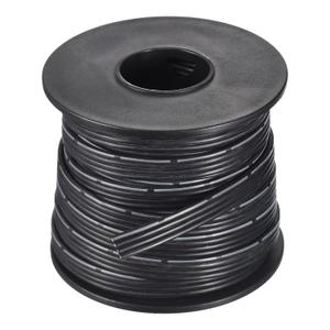 MECCANIXITY 20AWG Silicone Ribbon Cable 4Pin 20 Gauge Flat Cable Flexible Silicone Wire 10m/32.8ft Black Stranded Tinned Copper Wire for Model Plane, Model Car, Electric Appliance