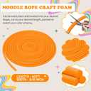 Frienda 5/8 Inch x 40 ft Orange Foam Noodles for Crafts Versatile Pool Noodles Foam Tubes Cylinder Rods for Modeling, DIY Arts and Crafts Supplies