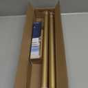 Gold Shower Curtain Rod 34-66 Inches(2.8-5.5ft) Never Rust Adjustable Shower Rod Spring Tension Non Slip No Drilling Shower Rods for Bathroom Garland Window