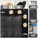 ColourTree 5' x 50' Black Fence Privacy Screen Windscreen Cover Fabric Shade Tarp Netting Mesh Cloth - Commercial Grade 170 GSM - Cable Zip Ties Included - We Make Custom Size