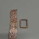 Bling Band with Case Compatible with Apple Watch Band 38mm 40mm 41mm 42mm 44mm 45mm for Women, Luxury Dressy Metal Strap with Diamond Rhinestone Bracelet Wristband for iWatch SE Series 7 6 5 4 3 2 1