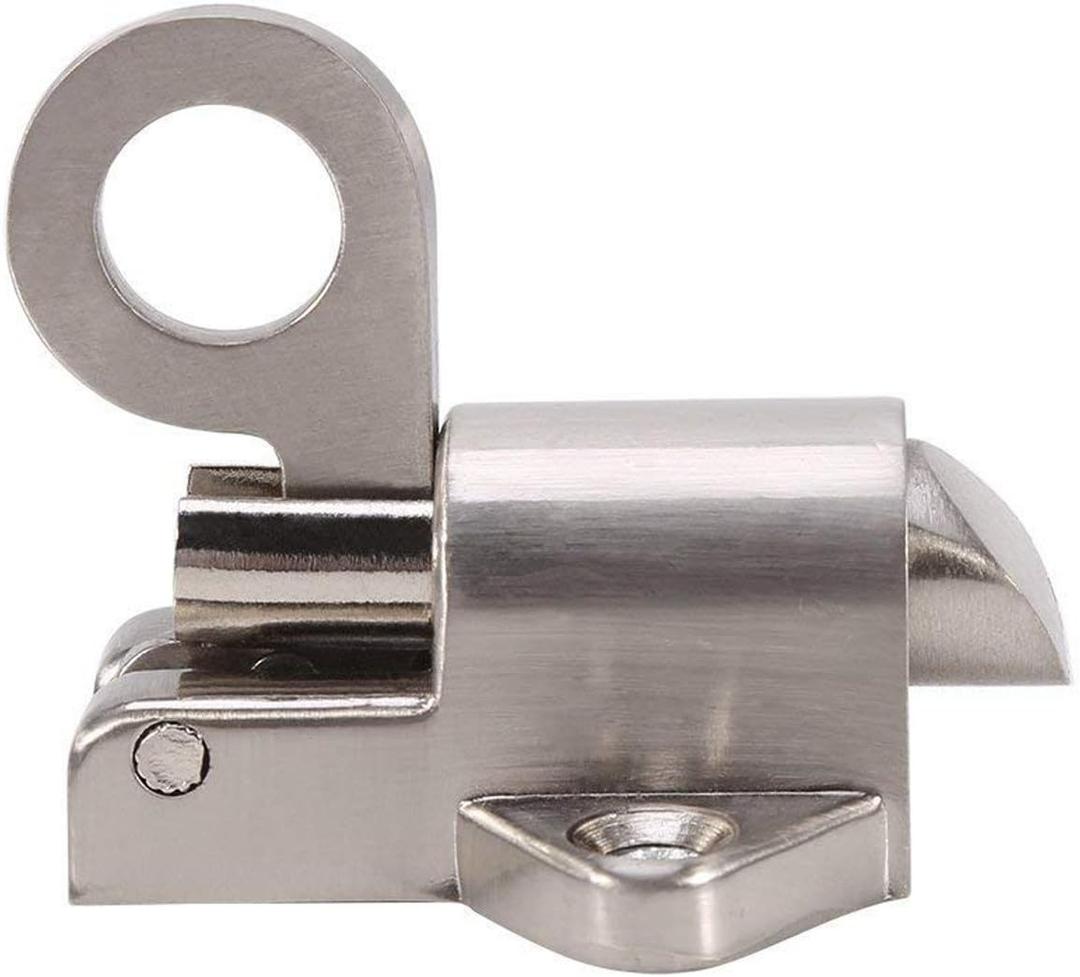 Yosoo Latch Lock Zinc Alloy Security Pull Ring Spring Bounce Door Bolt for Window Shed Gate Toilet Bedroom