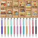 24 Pcs Funny Pens Notepads Gifts Set for Teacher Nurse Christian Theme Appreciation Gift Bulk Inspirational Negative Motivational Notepad Diamond Ballpoint Pen for Nurse Teacher Office (Classic)
