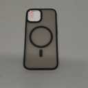 Miracase Magnetic for iPhone 14 Case 6.1 inch (Compatible with MagSafe)with 2X Screen Protectors Military-Grade Protection, Anti-Fingerprint Translucent Matte Phone Case Cover, Black