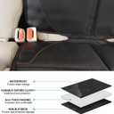 MORROLS Car Seat Protector, 2 Pack Carseat Protector with Thick Padding, Baby/Pets for Child Car Seat-Mesh Pockets-Waterproof-Universal Size(Black)