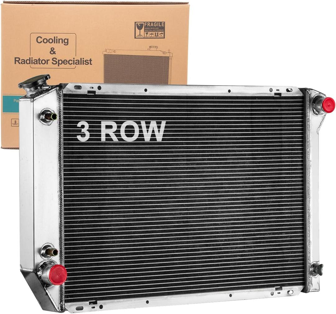 3 Row Aluminum Radiator Replacement for 1980-1984 Ford F150 F250 F350 Bronco 5.0L 5.8L 6.6L 7.5L,1980-1983 Ford F100 5.0L