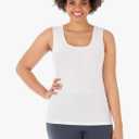 Woman Travel in Style Knit Scoop Neck Plus Size Tank Top XL