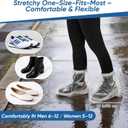 2 x Heavy-Duty Waterproof Non-Slip Shoe Covers, 10 Pairs Disposable Rain Covers with Wide Elastic Band & Anti-Slip Stickers for Men & Women, One-Size Shoe Covers for Indoor and Outdoor Use