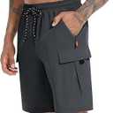 Men's Cargo Shorts Quick Dry Lightweight Stretch Hiking Shorts for Men with 5 Pockets No Lining XL