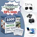 1000 Count Lens Wipes for Eyeglasses Pre-Moistened, Individually Wrapped Eyeglass Cleaning Wipes Scratch-Free, Streak-Free Glasses Cleaner Wipes for Sunglasses & Camera Lens Bulk Pack