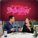 KatchOn, Happy Valentines Day Banner - XtraLarge 72x44 Inch | Neon Valentines Day Backdrop, Valentines Day Decorations | Valentines Backdrop for Photography | Valentines Banner, Valentines Decorations