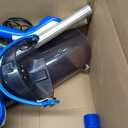 Cordless Pool Vacuum with Telescopic Pole, 18.5 GPM Powerful Suction, 1.5H Supercharge Technology, Handheld Pool Vacuum Cleaner for Above Ground/Inground Pools, Hot Tubs,Deep Blue