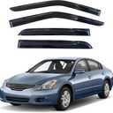KPY Window Visor Compatible with Nissan Altima 2007-2012, 4PC Rain Guard Side Window Vent Deflectors Tape-On Mugen Style, 2007 2008 2009 2010 2011 2012