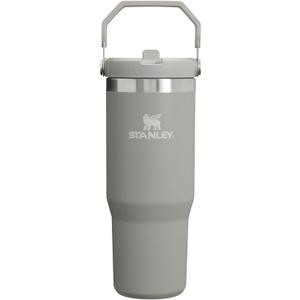 Stanley IceFlow Flip Straw Tumbler with Handle 30 oz | Twist On Lid and Flip Up Straw | Leak Resistant Water Bottle | Insulated Stainless Steel |BPA-Free | Ash