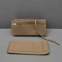 ZTUJO Purse Organizer Insert, Felt Bag Organizer with Metal Zipper, Handbag & Tote Shaper, For Speedy Neverfull Tote, 7 Sizes (Slender Large, Beige)