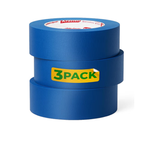 XFasten Blue Painters Tape 1.88 Inch x 60 Yards 3-Pack 1-Inch Core, UV Residue-Free Blue Masking Tape for Clean Lines, Indoor and Outdoor Multi-Surface Use - Sharp Paint Lines for Walls, Easy Removal