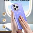 Magnetic Designed for iPhone 15 Pro Max Case [Military-Grade Drop Tested] [Compatible with Magnet] Slim Frosted Case for iPhone 15 Pro Max Case Phone Case (6.7"), Light Purple