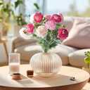 Artificial Peony Flowers Ranunculus Fake Flowers 6pcs Summer Flowers Peonies Bouquet for Home Decoration Silk Flowers Peony Arrangements (Pink)