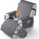 TAOCOCO 100% Waterproof Recliner Cover - Recliner Cover with Non-Slip Granule, Recliner Chair Covers with Elastic Band, Recliner Chair Covers for Reclining Chair(Dark Grey, Small-22'')