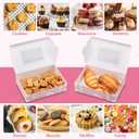 4Pack  20-Piece Mini Suitcase Party Favor Boxes with Window, 9 x 6 x 2.5 Inches - Treat Boxes for Desserts, Candy & Cookies, Ideal for Travel Theme Party Decor and Gift Giving（Pink, Large）