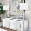 Set of 2 Pure White Linen Drum Lamp Shade 13" Top x 13" Bottom x 10" High (Spider) Contemporary Lamp Shades for Table Lamps & Bedside Lamps Replacement Lampshade - GO&SO - Assembly is Required