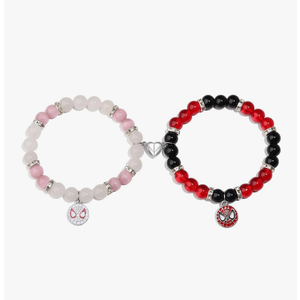 Spider Friendship Bracelets Matching Bracelets for Couples Best Friends Bff, Matching Spider Kitty Bracelet Halloween Christmas Birthday Jewelry Gifts for Women Teen Girls Bestie Gf Bf
