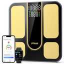 Professional Smart Scale for Body Weight, BMI, Body Fat, Muscle Mass, Highly Accurate 25 Body Composition Weighing Machine, Bathroom Digital Scale Large Display Sync with Fitness App, 402lb (GOLD)