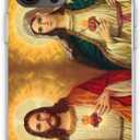 Phone Case Compatible with iPhone 14 Case Jesus and Virgin Mary Heart Religion Immaculate Catholic Silicone Shockproof Phone Cover