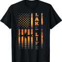 Vintage Lake Life T-Shirt (Small, Black)
