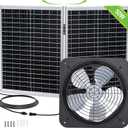 ECO-WORTHY 50W Solar Attic Fan Kit, 50W Foldable Solar Panel and 14" DC Fan with 40W Motor for Roof Vent or Chicken Coop and Greenhouse