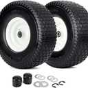 GICOOL 13x6.50-6 Flat Free Front Tire and Wheel for Zero Turn Mower, 2PK