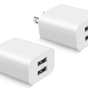 USB Wall Charger Block 2Pack Dual Port Cube Plug Power Charging Adapter Brick for Apple, for iPhone 16/17/Air/15/14/13/12/XS Max/XR/X/8/8 Plus/7/6,foriPad Mini/Air,f or Samsung, for Kindle Fire, for LG