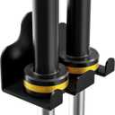 JNIHEEP Olympic Barbell Hanger,Garage Gym Bar Wall Rack,Vertical Barbell Mount Rack,Black Powder Coated,Space Saving Commercial or Home Gym Accessory,Holds Under 33mm Bar Size
